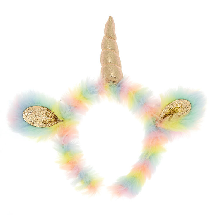 Claire&#39;s Club Rainbow Unicorn Soft Headband,
