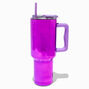 Purple Chrome Stainless Steel Handled Tumbler,
