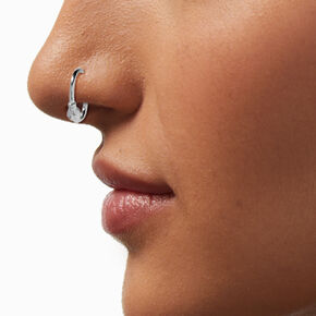 Silver Twisted Faux Nose Rings - 3 Pack,