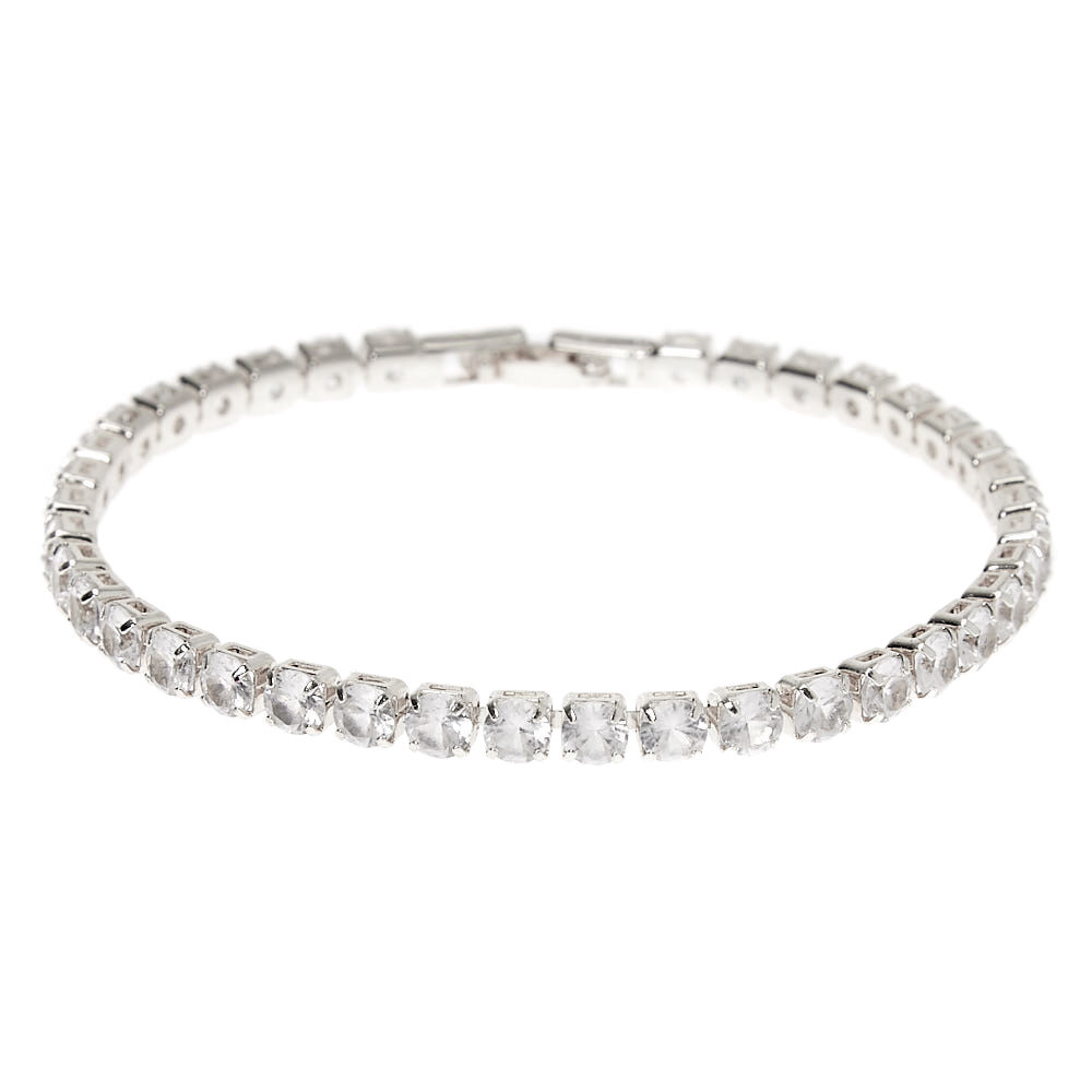 Silver Cubic Zirconia Tennis Bracelet Claire s US