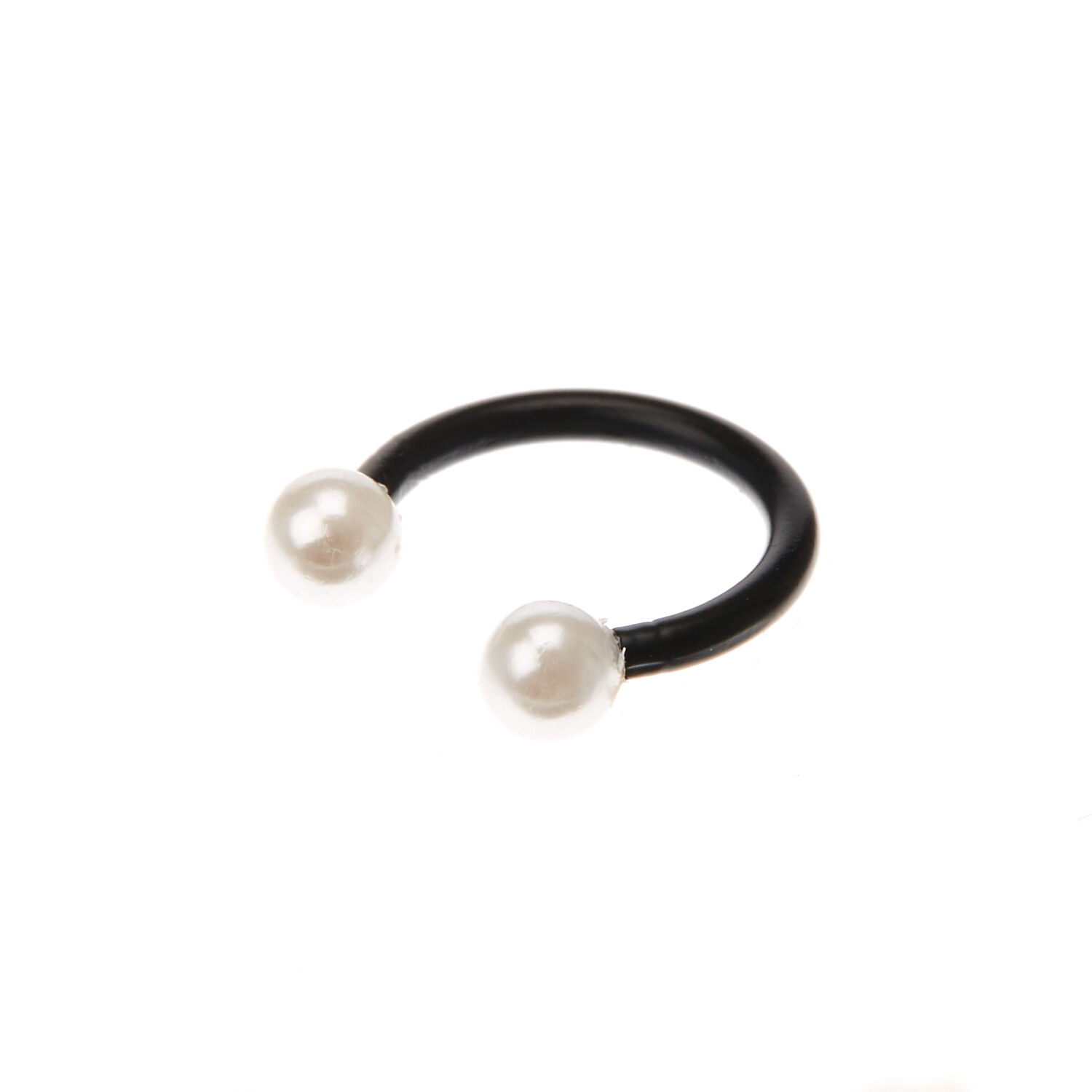 Black Matte Horseshoe Tragus Earring,