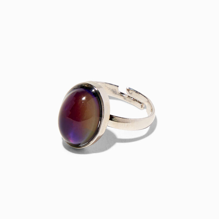 Silver Oval Mood Ring,