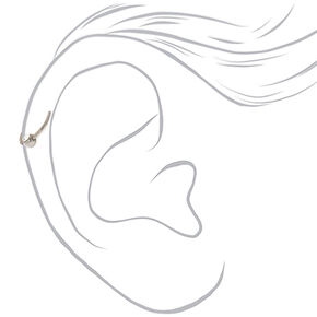 Silver Titanium 20G Crystal Cartilage Hoop Earring,