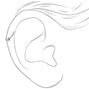 Silver-tone Titanium 20G Crystal Cartilage Hoop Earring,