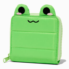 Porte-monnaie &agrave; glissi&egrave;re sur tout le pourtour grenouille vert,