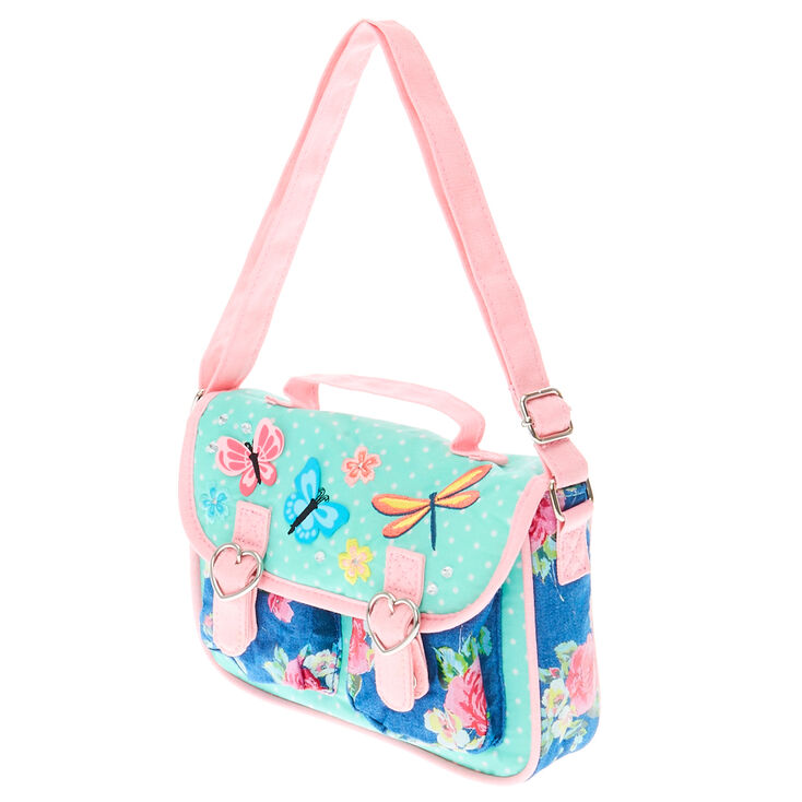 Sac bandouli&egrave;re papillon pastel,