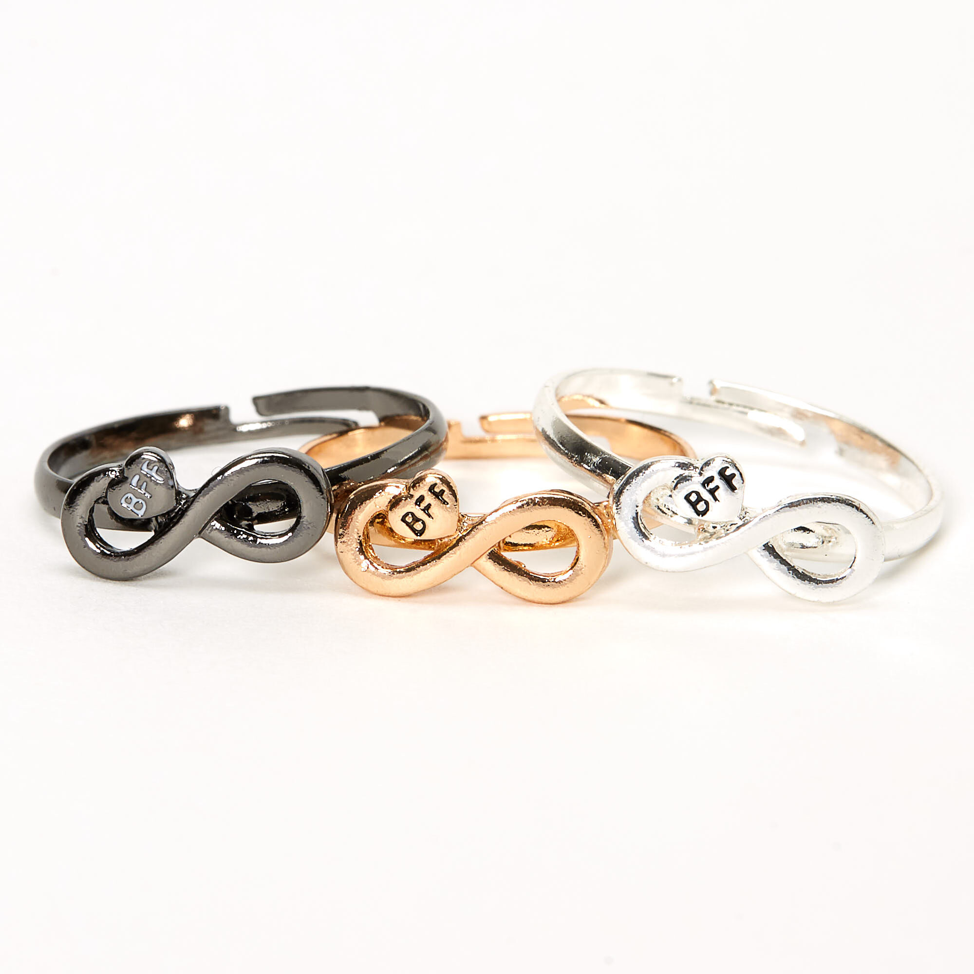Mixed Metal Best Friends Infinity Rings 3 Pack