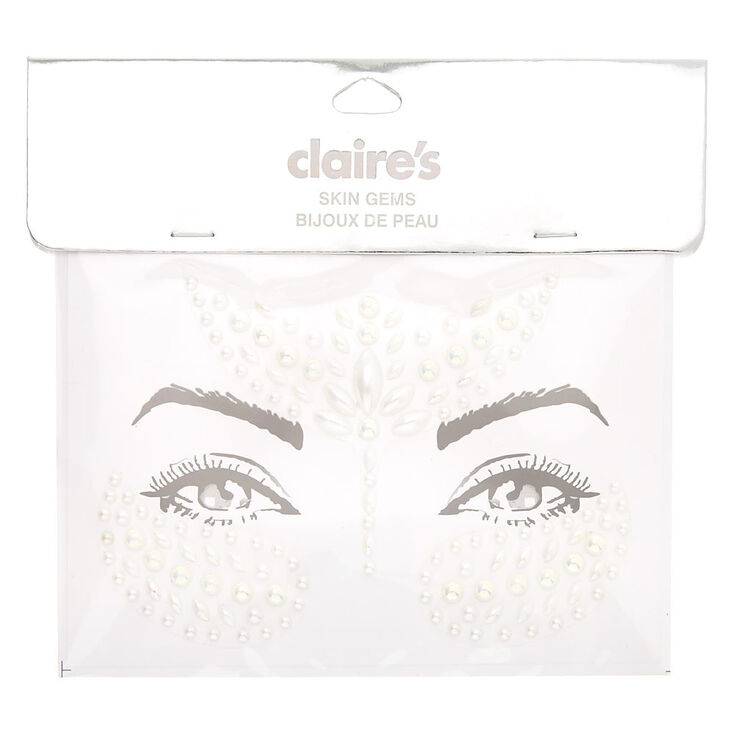 Faux Pearl Skin Gems - White,