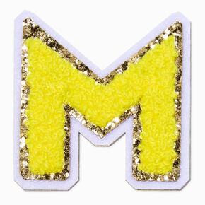 Yellow M Initial Stick-On Patch,
