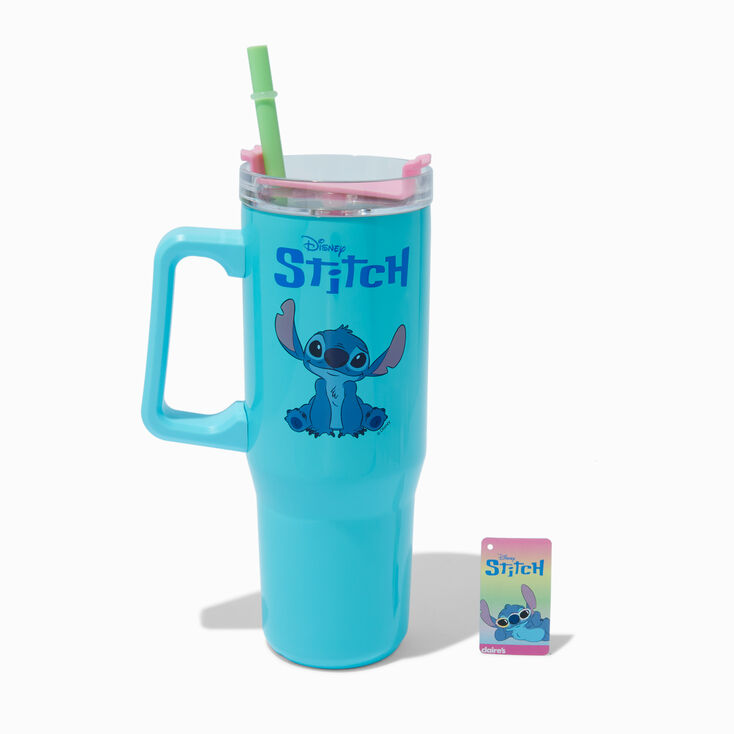 Disney Stitch Claire&#39;s Exclusive Summer Stainless Steel Handled Tumbler,