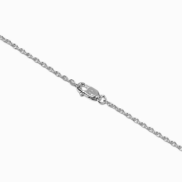 C LUXE by Claire&#39;s Sterling Silver 1/20 ct. tw. Lab Grown Diamond Pav&eacute; Heart Lock Pendant Necklace,
