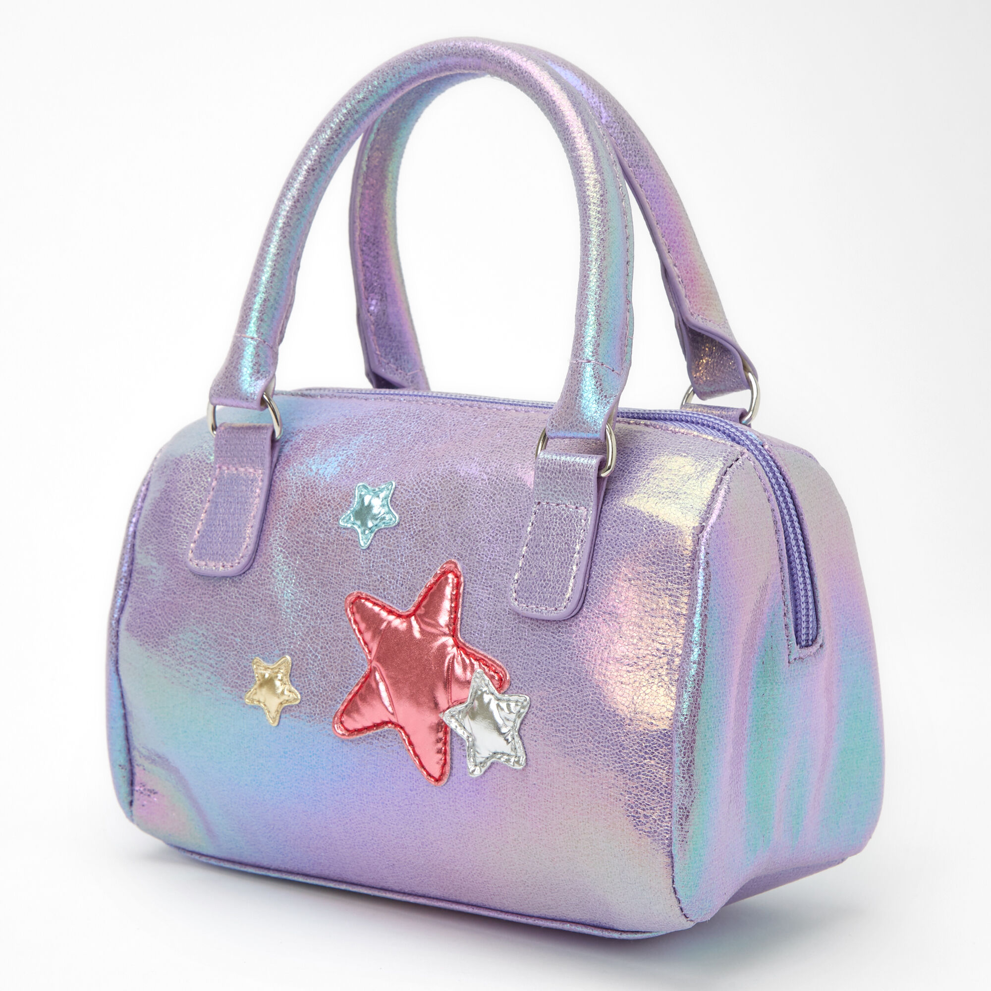 Claire's Club Puffy Star Purse - Purple,