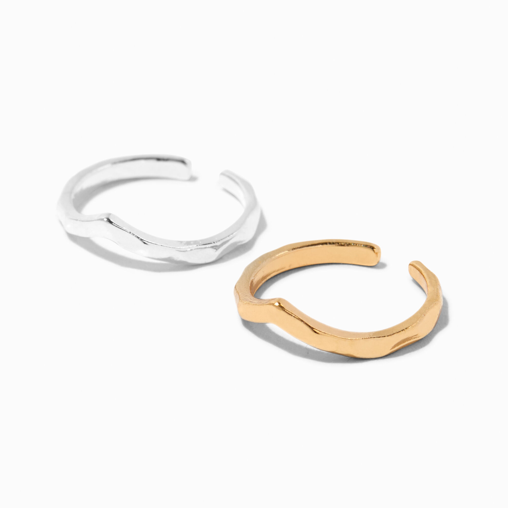 View Claires GoldTone Chevron Toe Rings 2 Pack Silver information