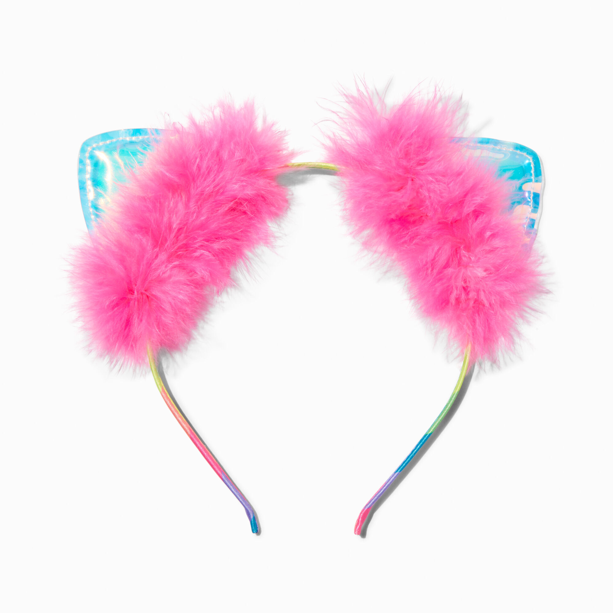 View Claires Feather Cat Ears Headband Pink information