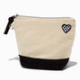 DIY Small Black Checkered Heart Coin Purse,