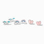 Clous d&#39;oreilles licorne arc-en-ciel - Lot de 3,