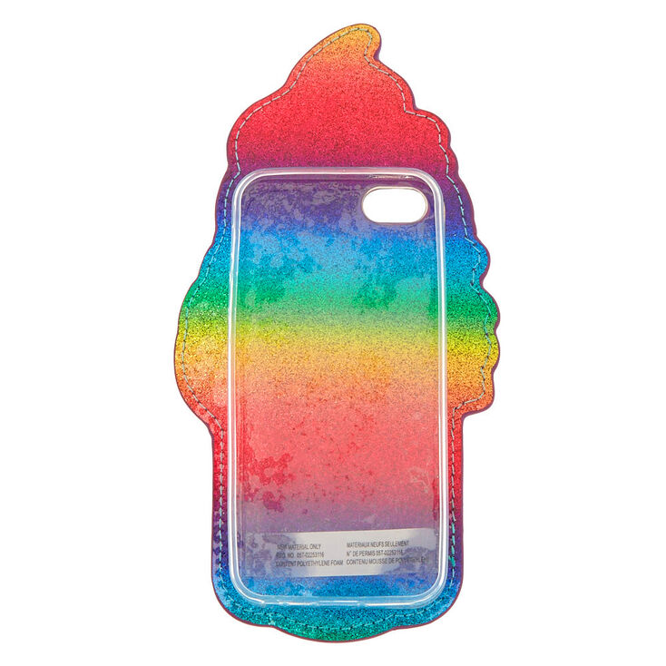 Rainbow Ice Cream Puffy Phone Case,