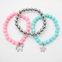 Claire&#39;s Club Unicorn Star Matte Beaded Stretch Bracelets - 3 Pack,