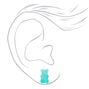 Blue 0.5&quot; Glow In The Dark Gummy Bear Stud Earrings,