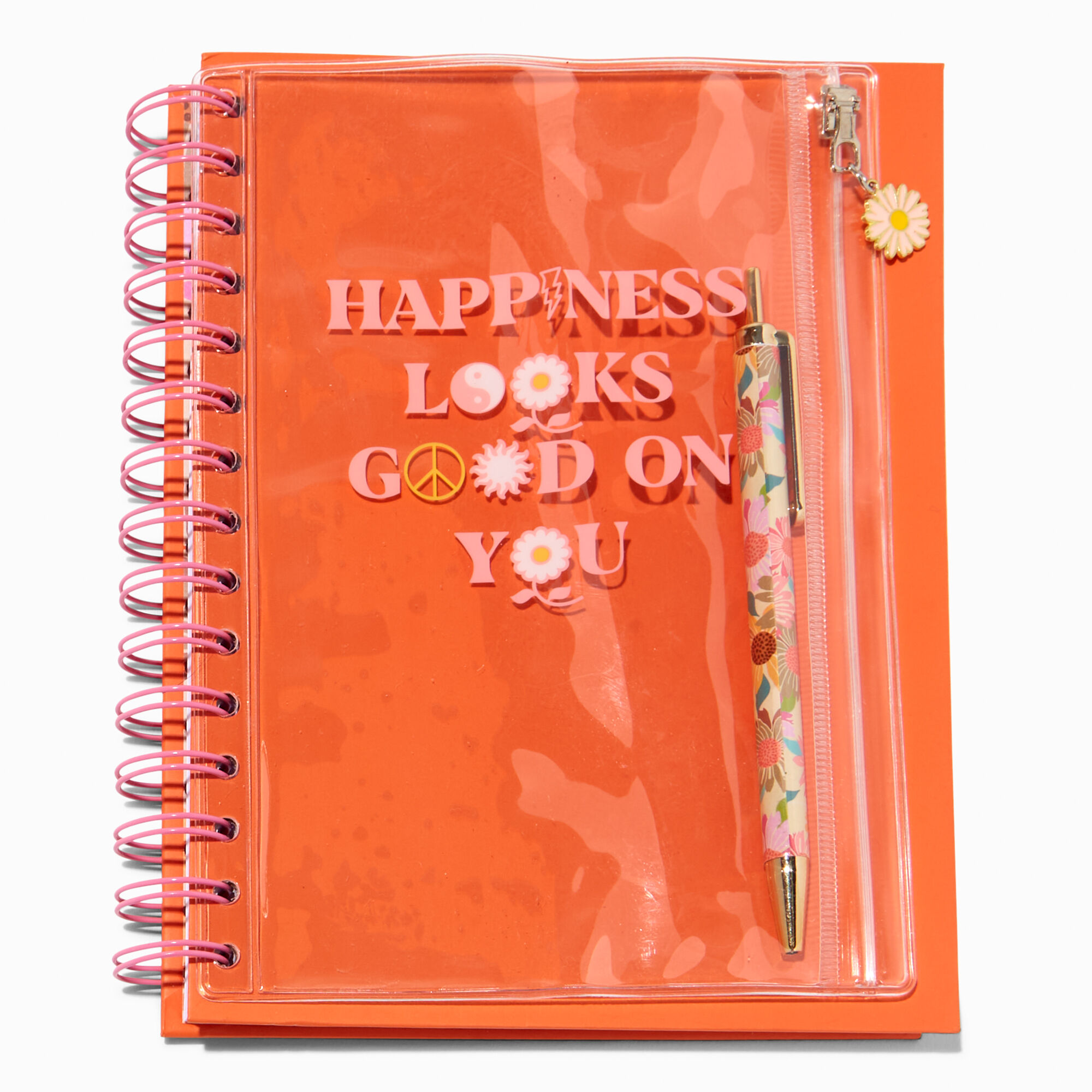 View Claires Happiness Spiral Notebook With Pen Pouch information