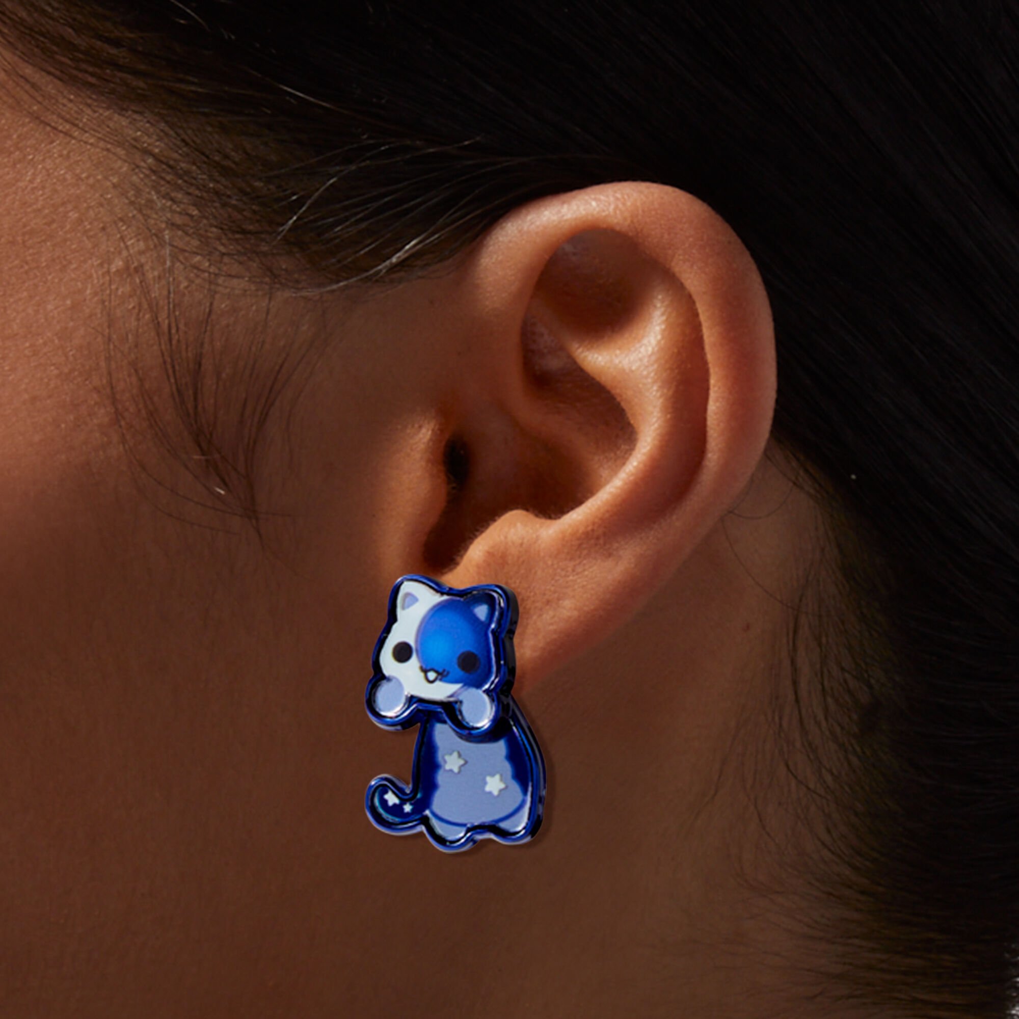 Aphmau Claire s Exclusive Moon Cat Front Back Earrings