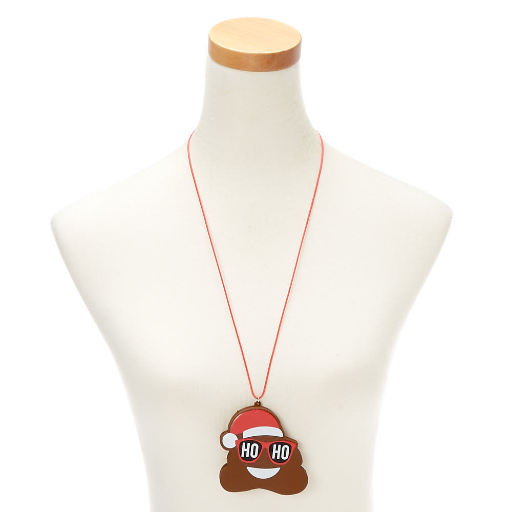 Squish Emoji Poo Necklace,