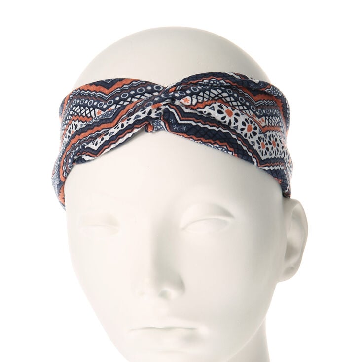 Zig Zag Floral Headwrap,