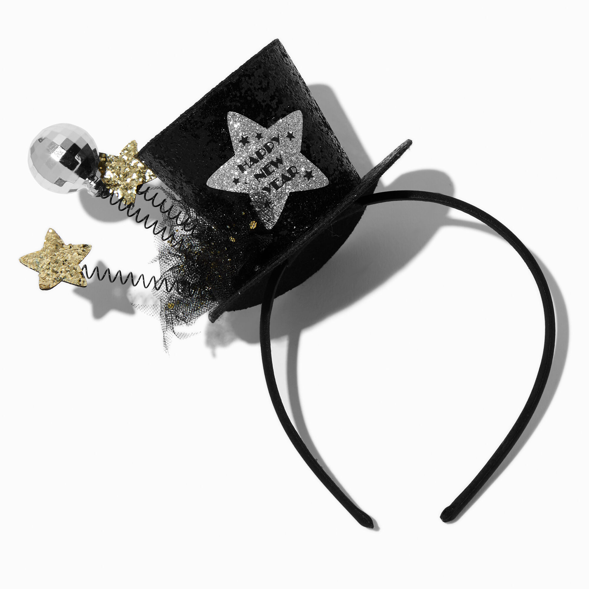 View Claires happy New Year Top Hat Headband information