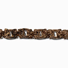 Antiqued Gold-tone Chunky Chain Link Bracelet,