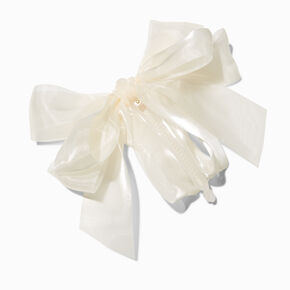 White Bow Banana Hair Claw Clip,