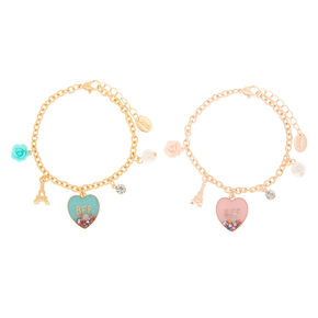 Paris Love Chain Friendship Bracelets - 2 Pack,