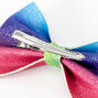 Rainbow Ombre Glitter Mini Hair Bow Clip,
