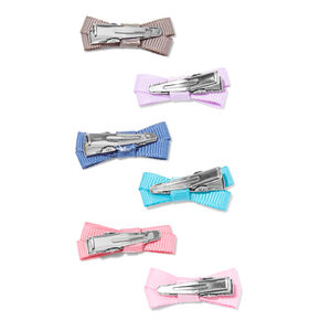 Barrettes &agrave; n&oelig;ud pastel couleurs profondes Claire&rsquo;s&nbsp;Club &#40;lot de 6&#41;,