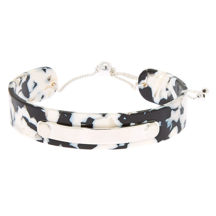 Resin Cuff Bracelet - Black,