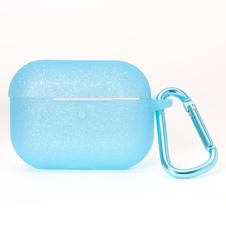 Blue Glitter Silicone Earbud Case Cover - Compatible With Apple AirPods pro&reg;,