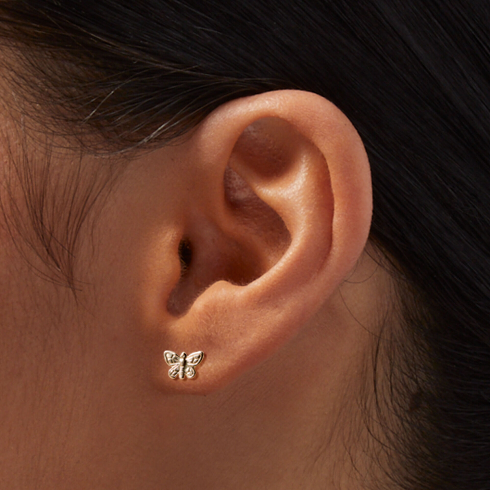 C LUXE by Claire s 14k Yellow Gold Butterfly Stud Earrings