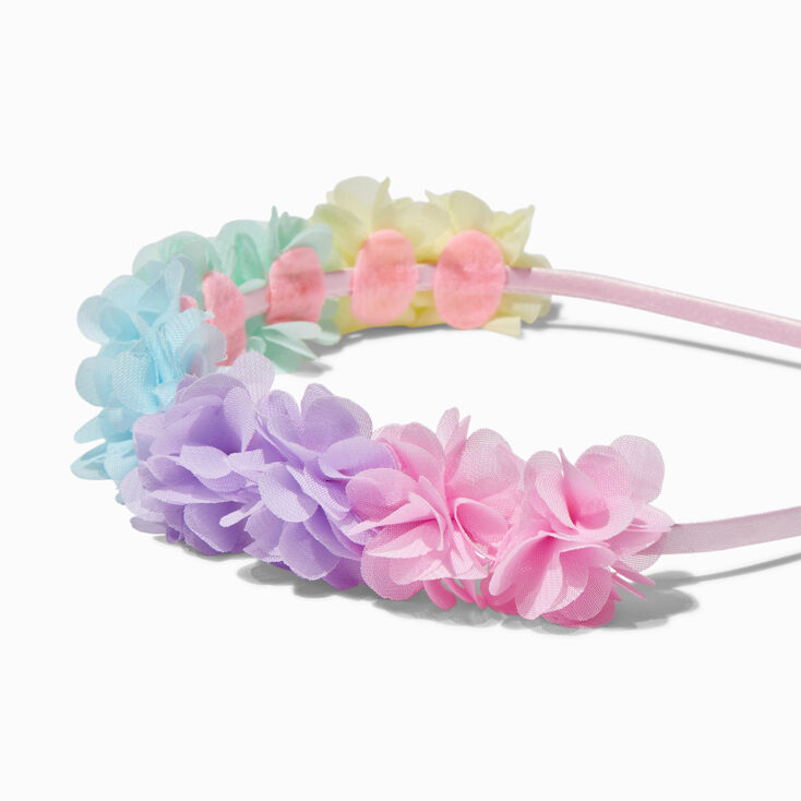 Claire's Club Pastel Rainbow Flower Headband