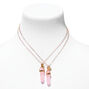 Gold-tone Best Friends Pink Shimmer Mystical Gem Pendant Necklaces &#40;2 Pack&#41;,