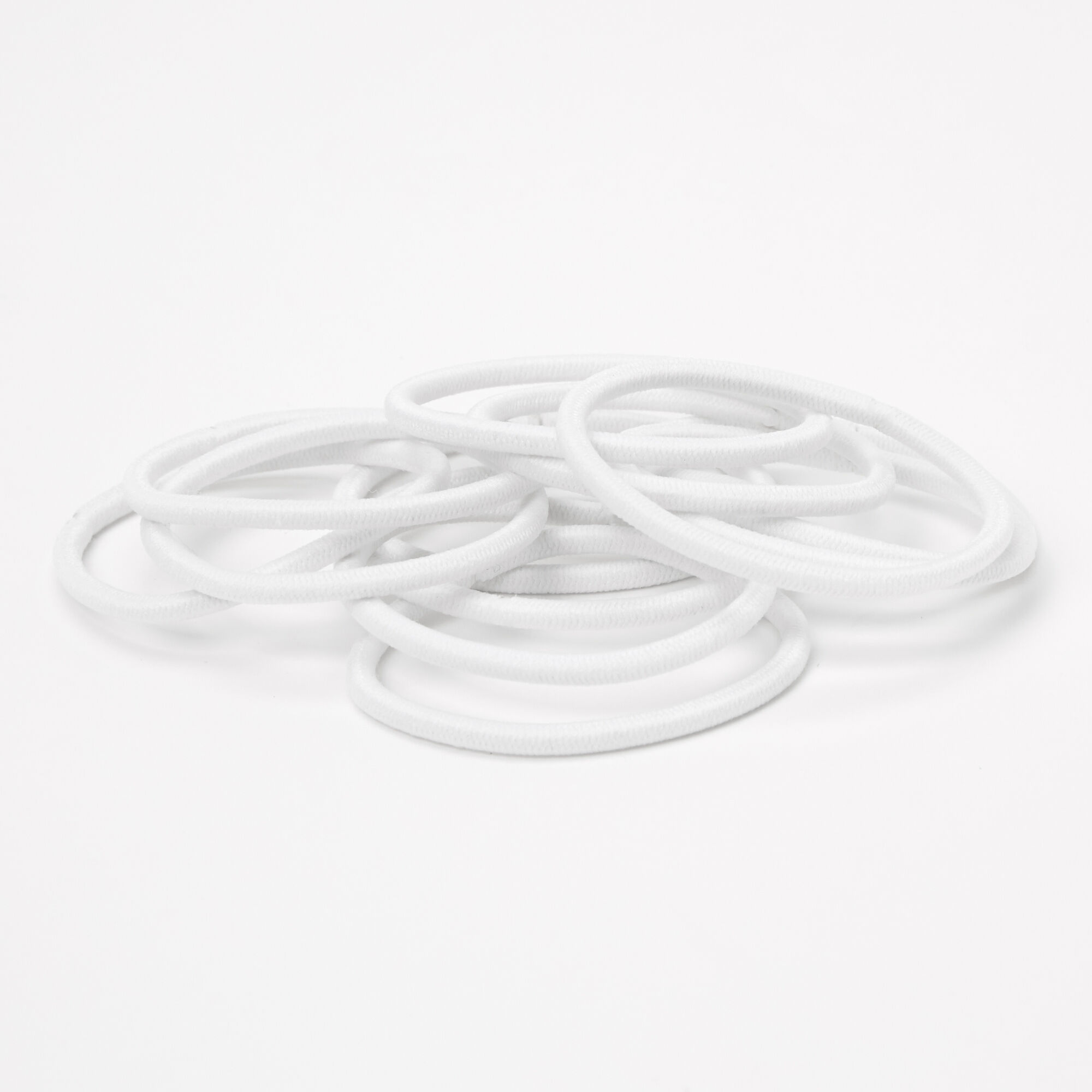 Élastiques de luxe - Blanc, lot de 12,