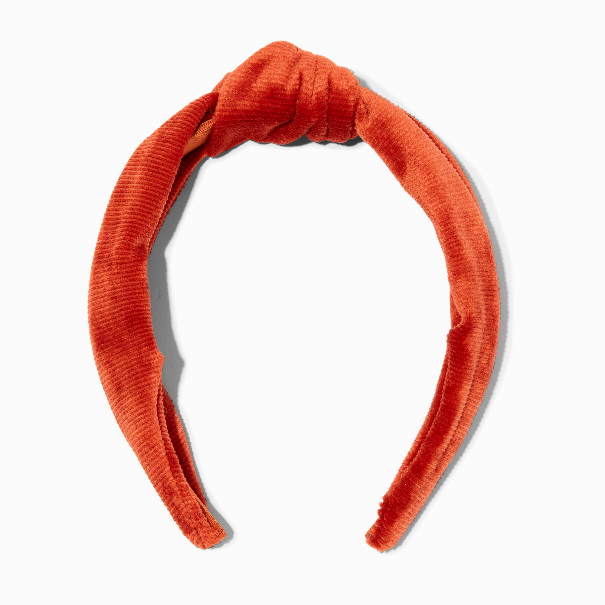 View Claires Copper Knotted Ribbed Knit Headband information