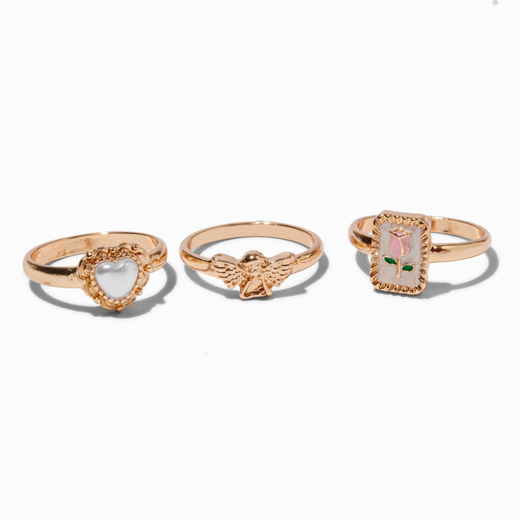 Uptown Girl Rings - 3 Pack,