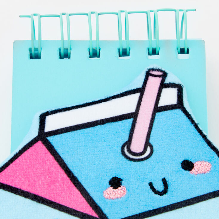 Strawberry Milk Carton Squish Notebook - Blue,