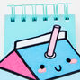 Strawberry Milk Carton Squish Notebook - Blue,
