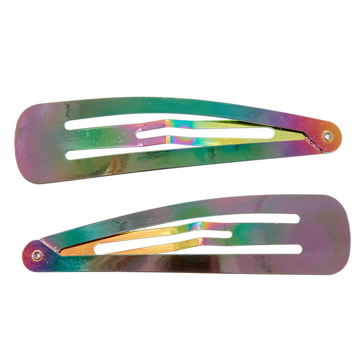 Claire's Barrettes clic clac XL anodisées