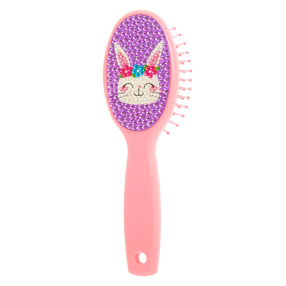 Claire's Club Claire the Bunny Mini Paddle Hair Brush - Pink,
