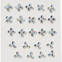 Mini Iridescent Flowers Body Gems,