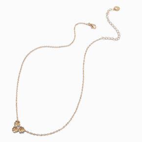 Gold-tone Triple Daisy Necklace,