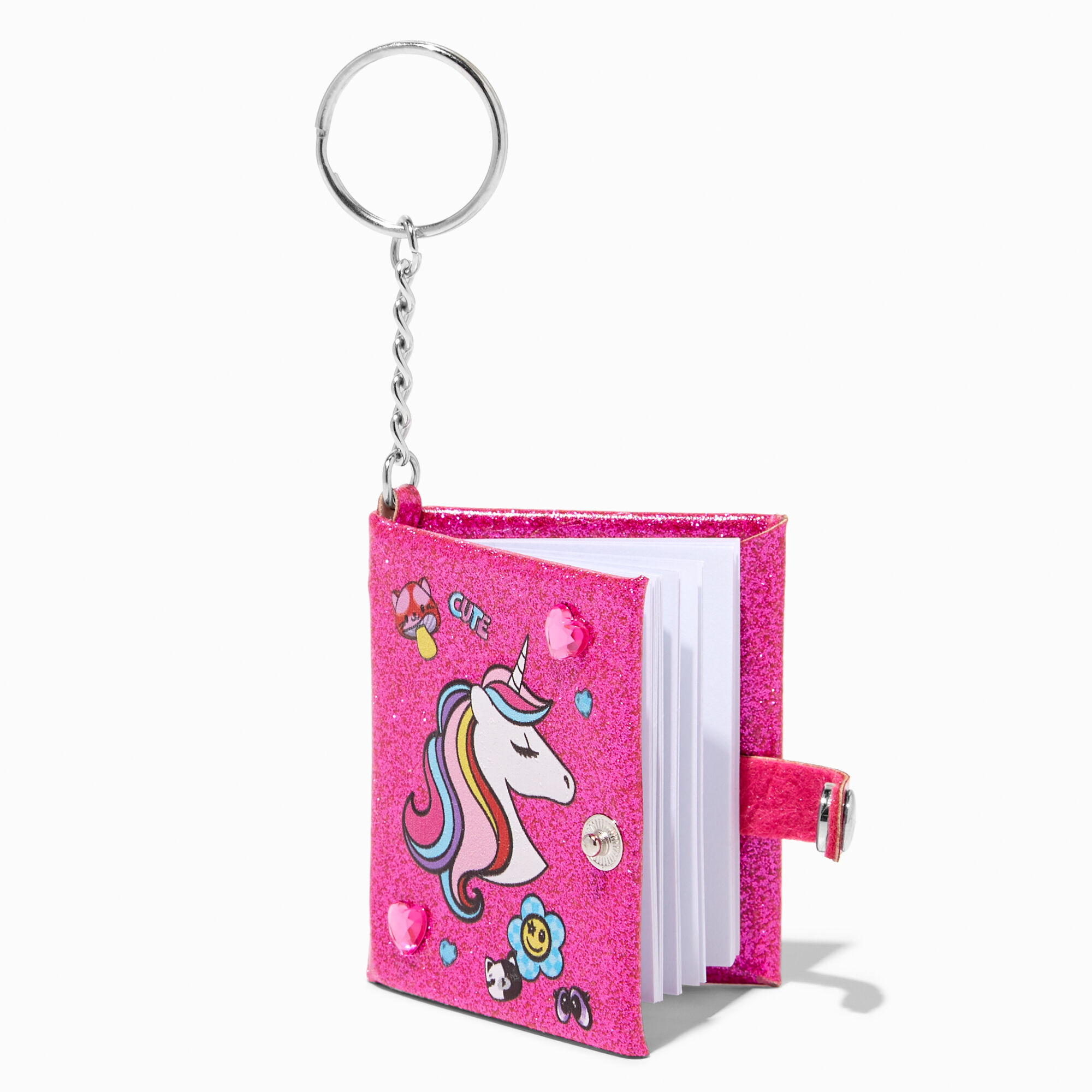 View Claires Y2K Unicorn Mini Diary Keychain Pink information