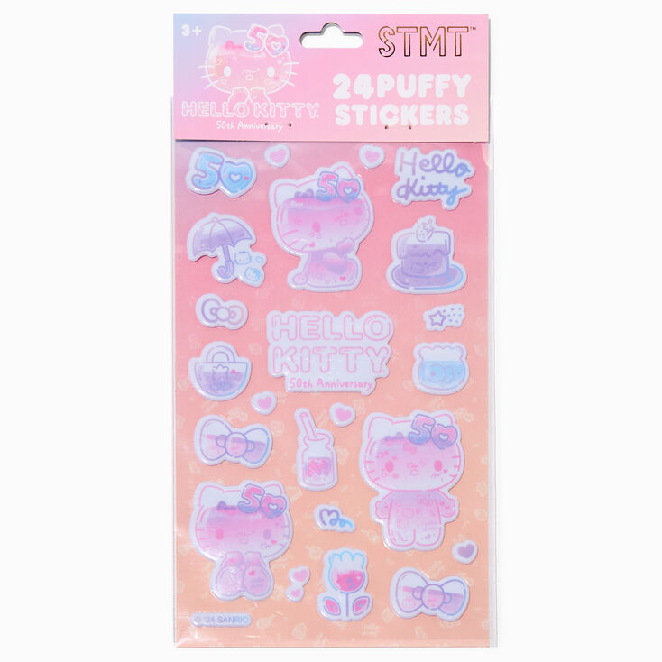 Hello Kitty&reg; 50th Anniversary Claire&#39;s Exclusive Puffy Stickers - 24 Pack ,