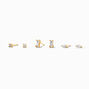 C LUXE by Claire&#39;s 18kt Gold Plated Cubic Zirconia Marquise &amp; Baguette Stud Earrings - 3 Pack,